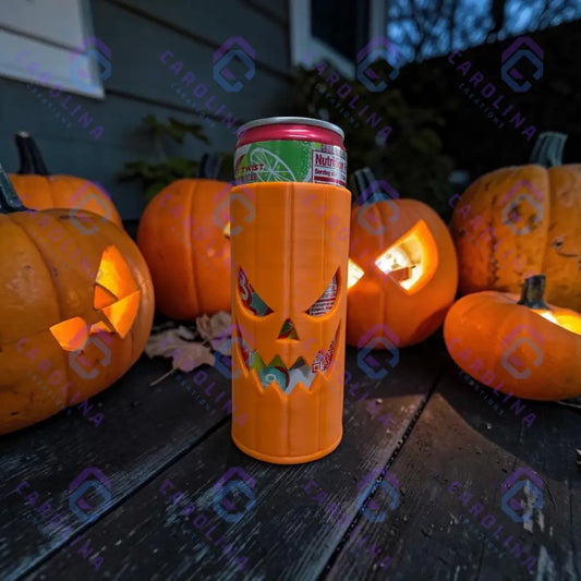 12oz Skinny Pumpkin Can Holder
