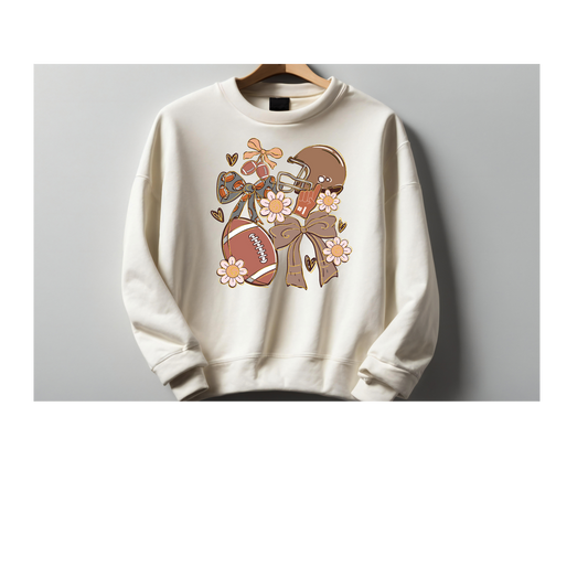 Coquette Football Crewneck Sweatshirt