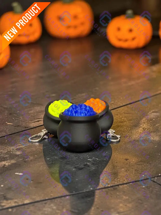 3D printed Cauldron Fidget Clicker key chain