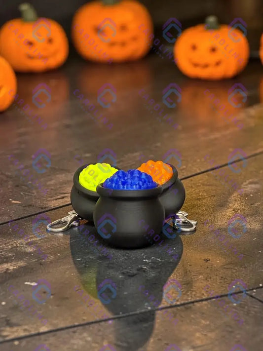 3D printed Cauldron Fidget Clicker key chain