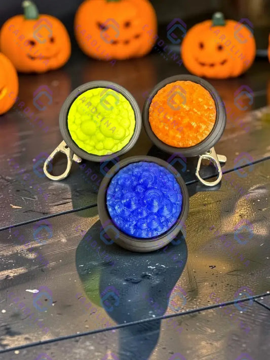 3D printed Cauldron Fidget Clicker key chain