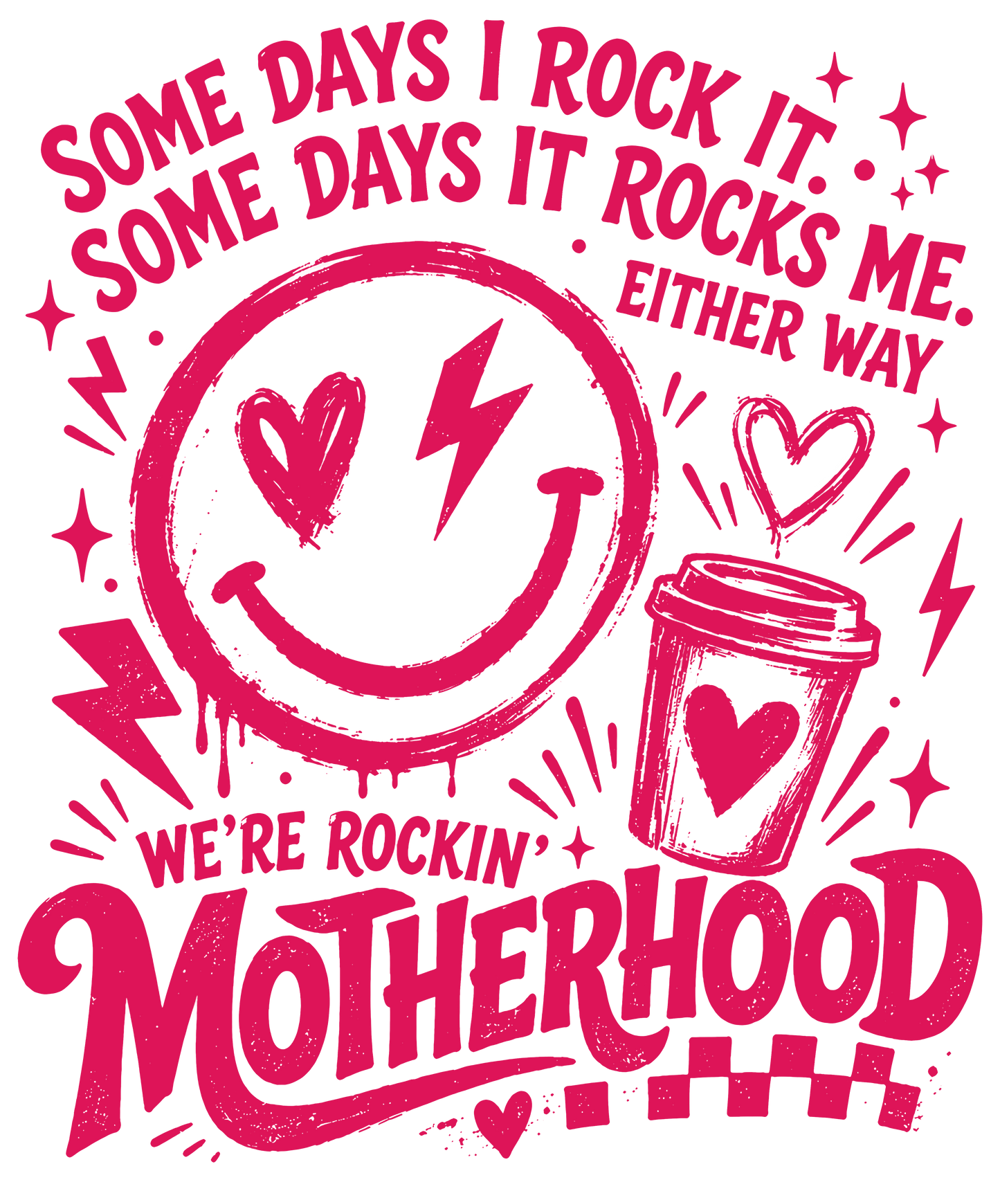 Motherhood with smiley face