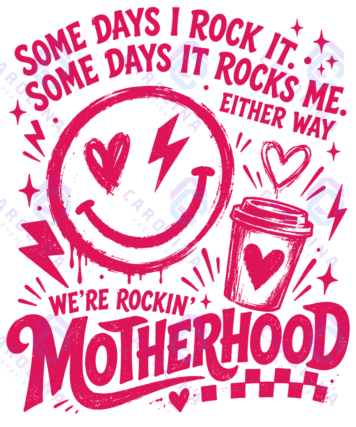 Motherhood with smiley face