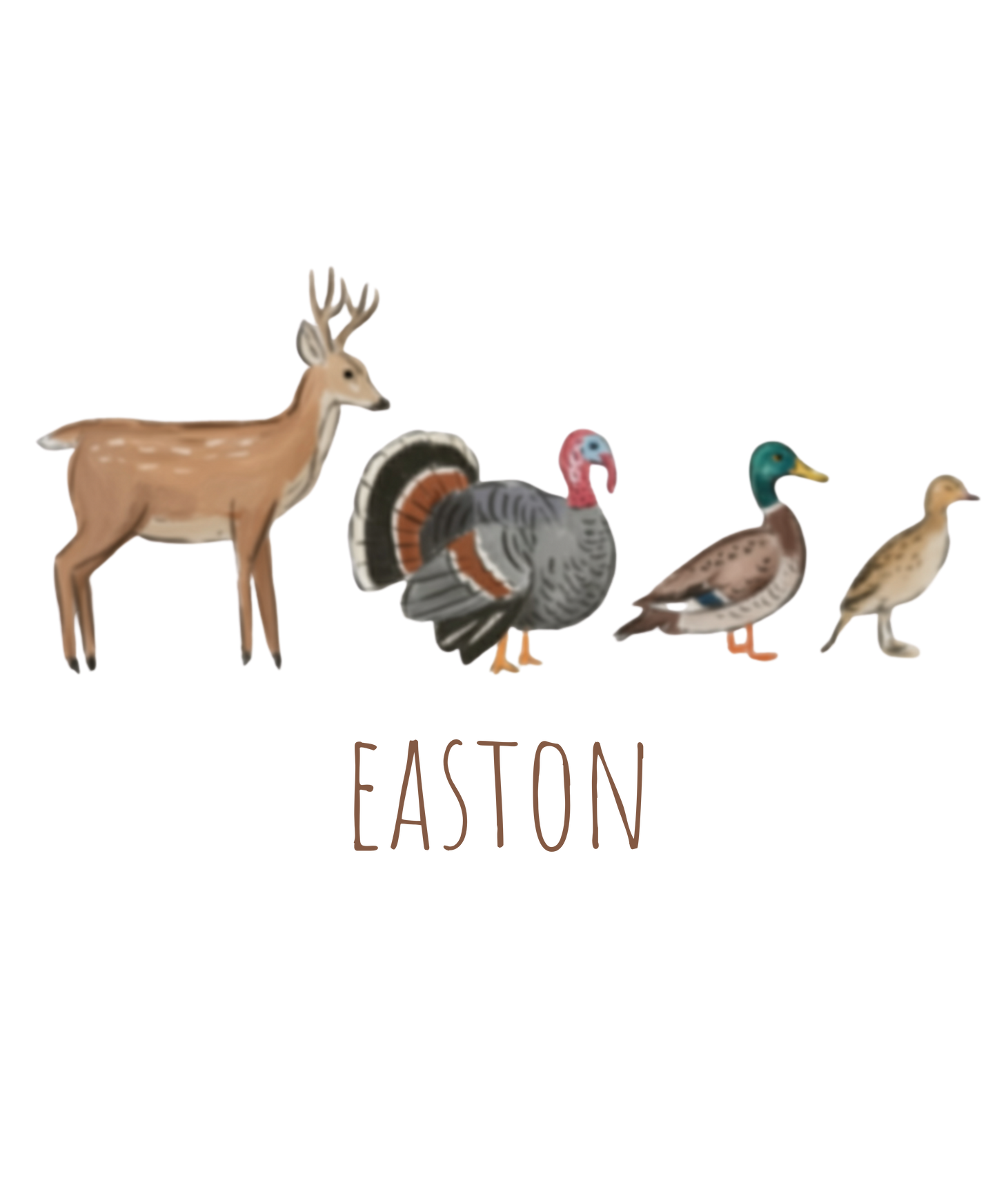 Deer, turkey, and duck