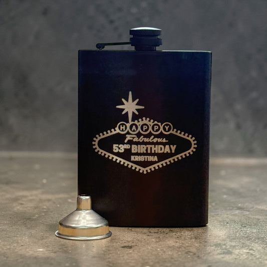 Black Stainless Steel Hip Flask