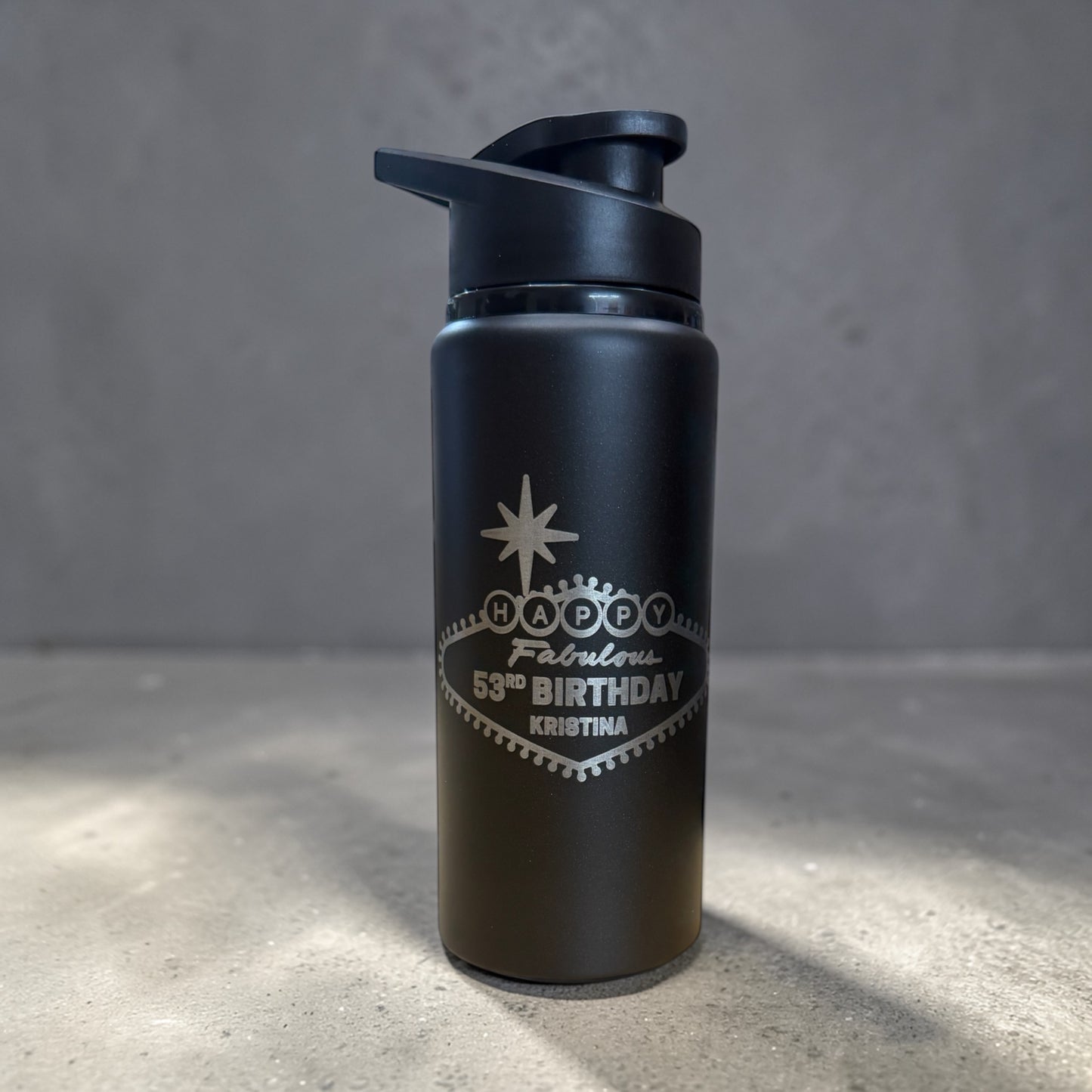 Black Stainless Steel Water Bottle