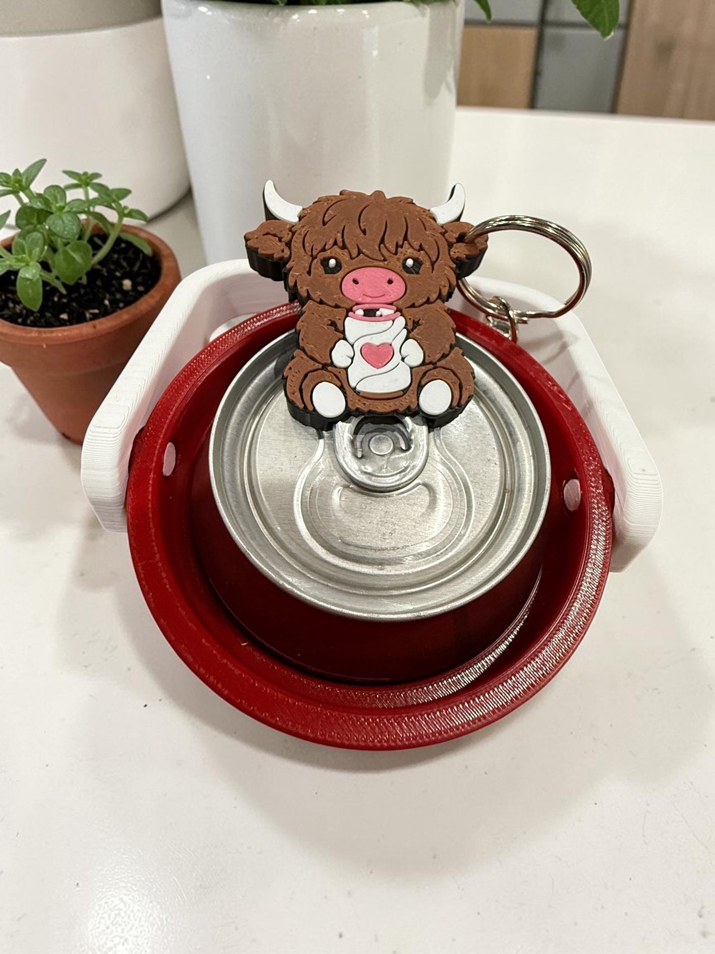 Highland cow soda can opener