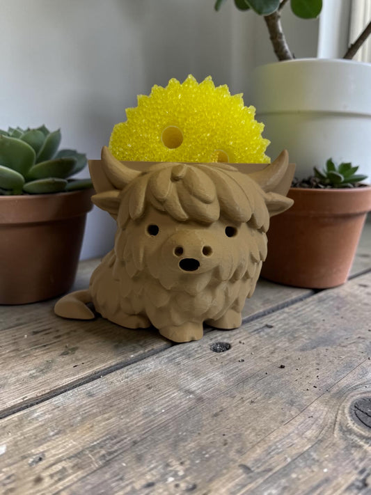 Highland Cow (Scrub Daddy Holder)