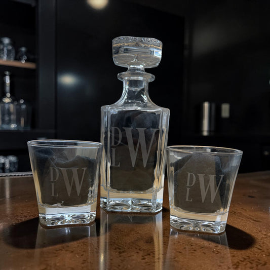 Engraved Whiskey Decaunter