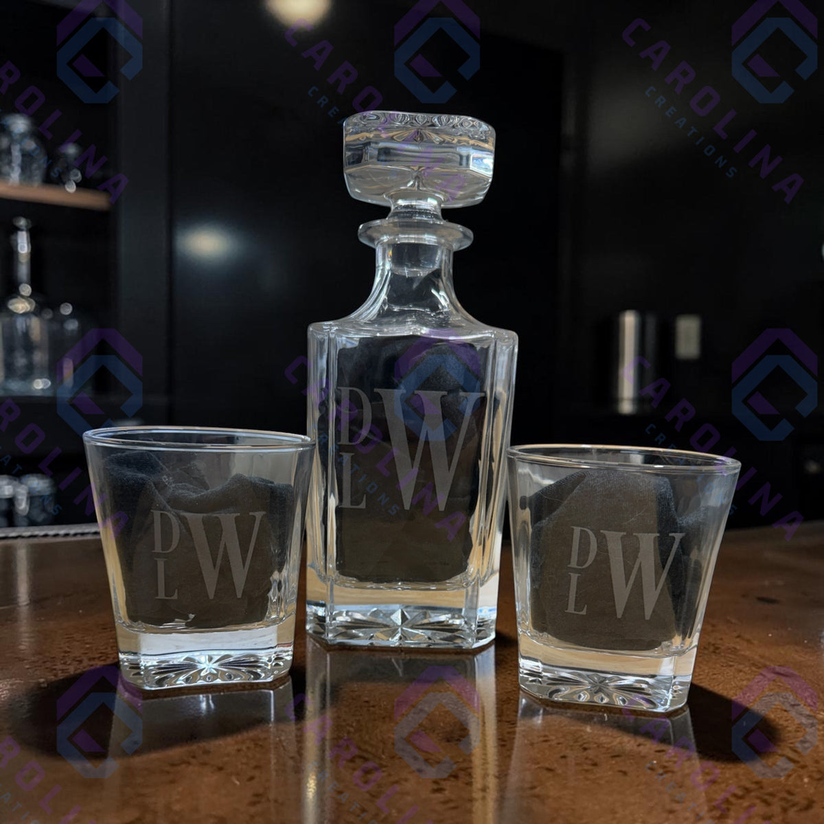 Engraved Whiskey Decaunter