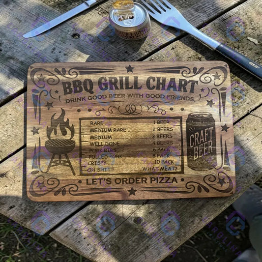 BBQ Gril Chart Cutting Board