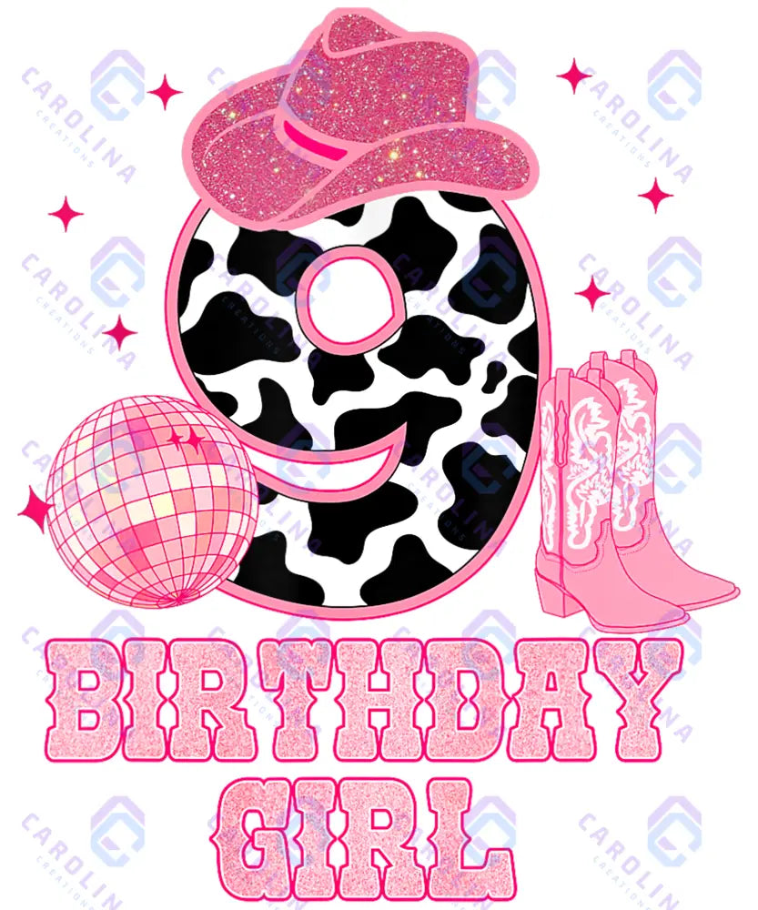 Birthday Girl 9 - Pocket (4 Inch) / Back