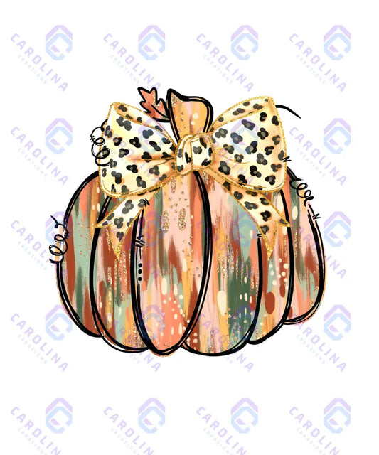 Colorful Gold Glitter Pumpkin