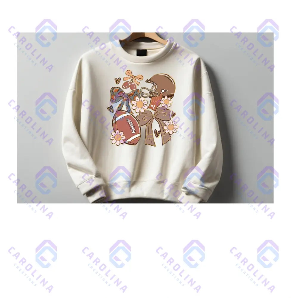 Coquette Football Crewneck Sweatshirt