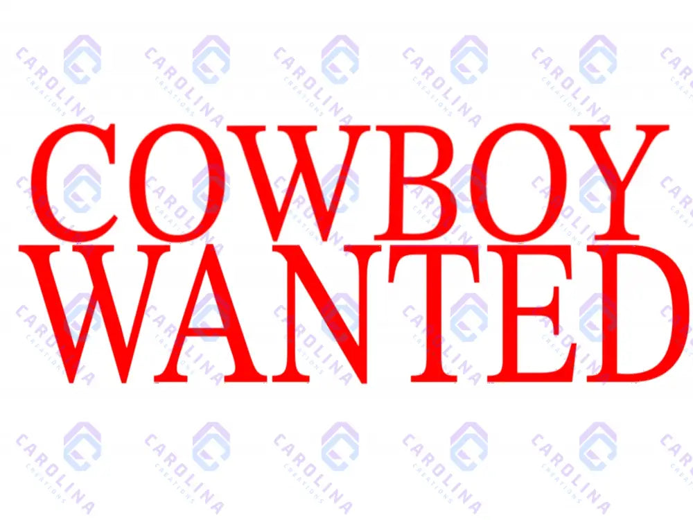COWBOY WANTED