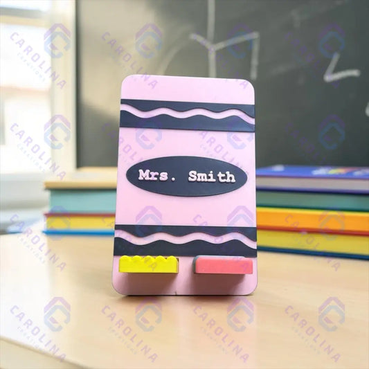 Crayon Teacher Phone Stand