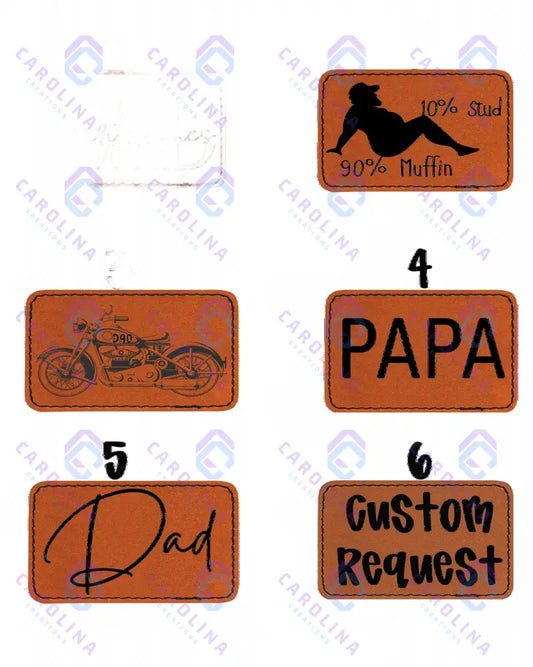 Engraved Leather Patches