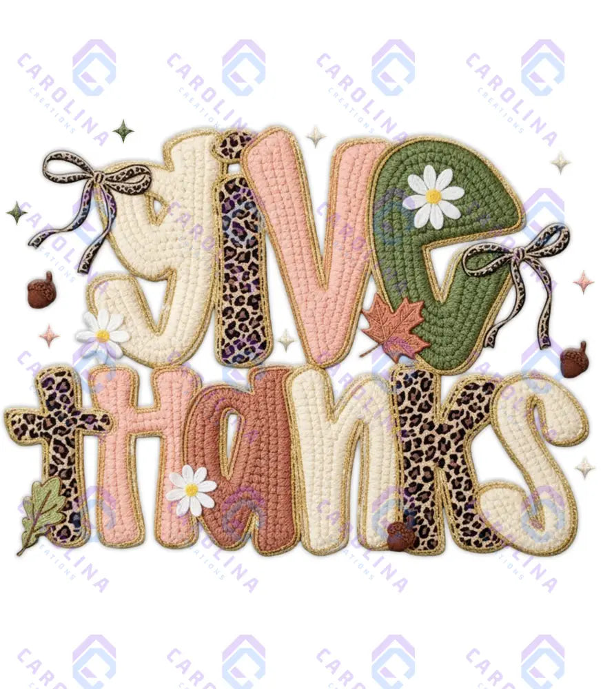 FAUX YARN GIVE THANKS