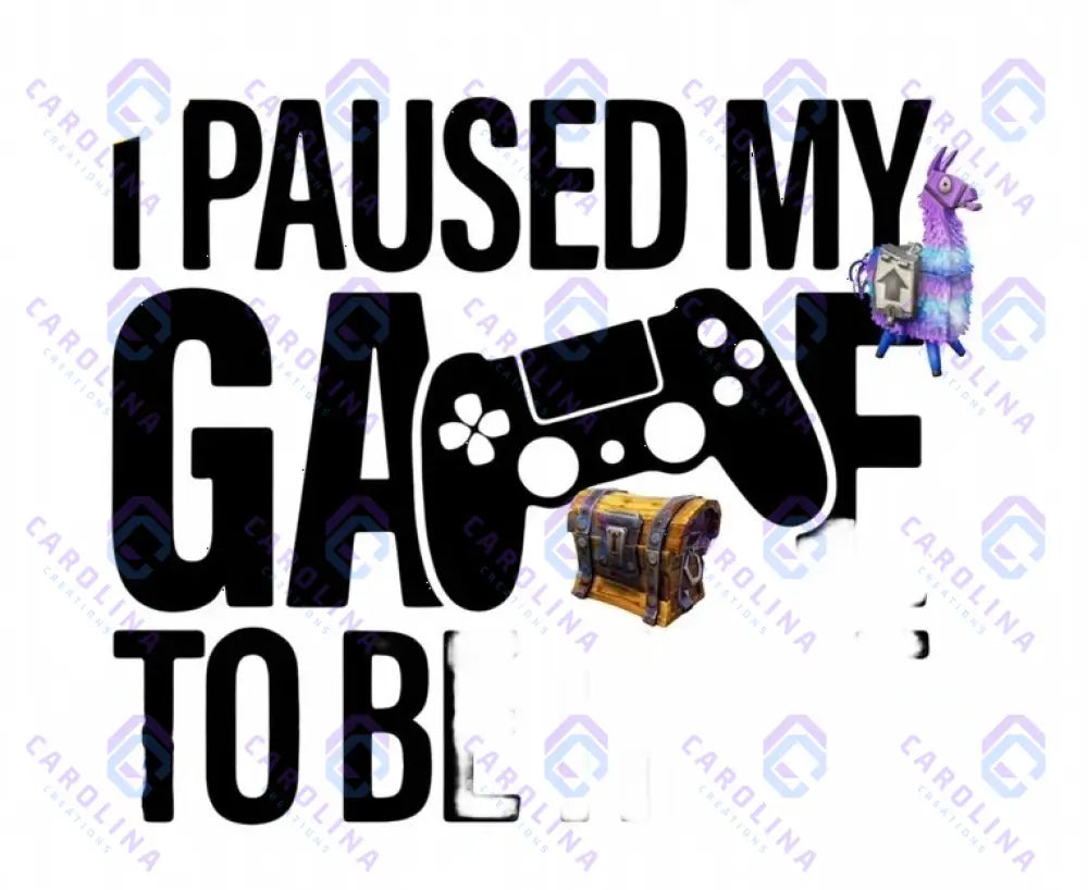 I paused my game to be here