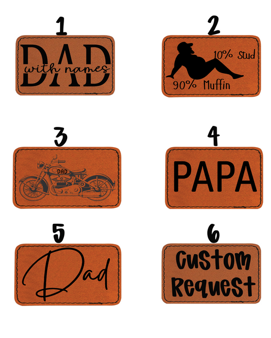 Engraved Leather Patches