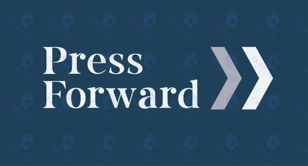 Press Forward - 3 in wide by 1.61 high