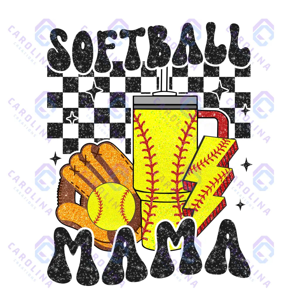 Retro Softball Mama
