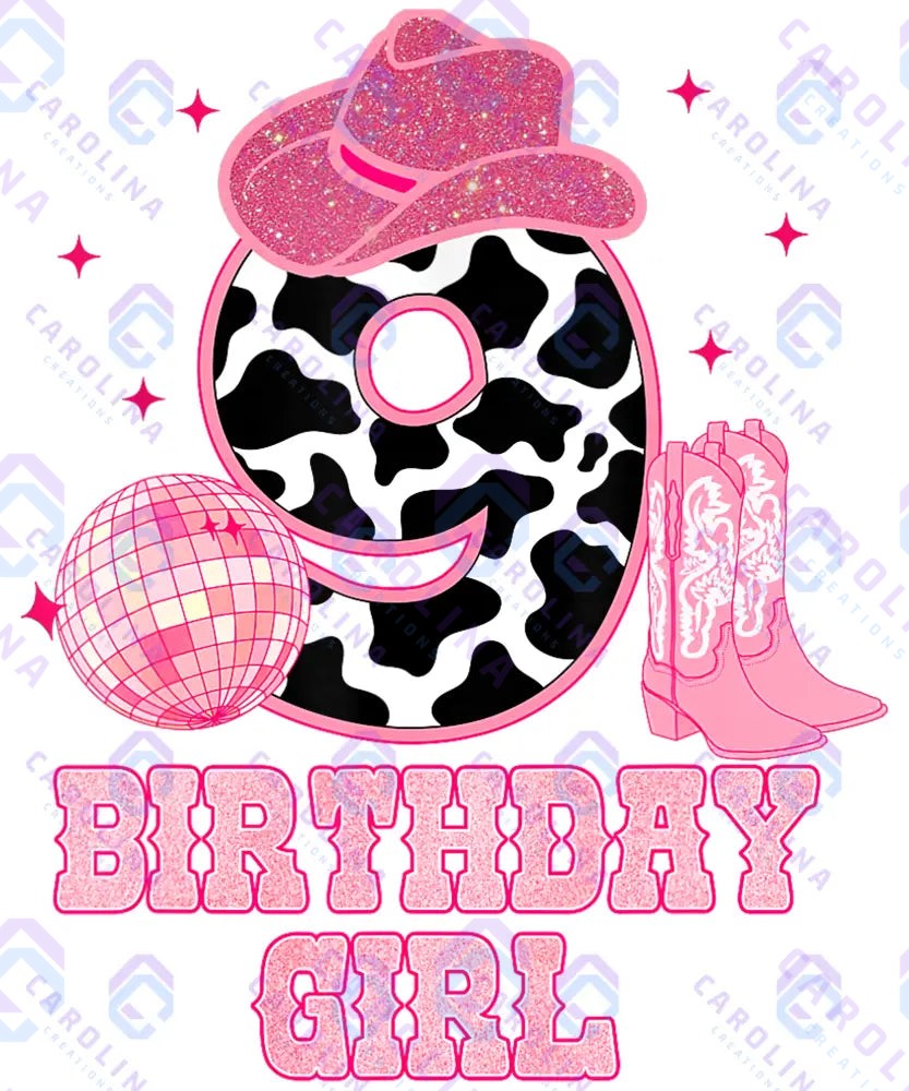Birthday Girl 9 - Pocket (4 Inch) / Back