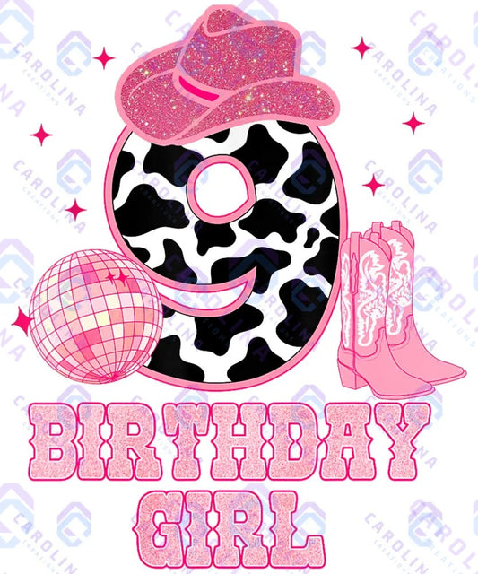 Birthday Girl 9 - Pocket (4 Inch) / Back