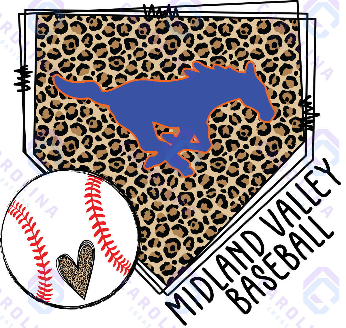Leopard Baseball - Pocket (4 Inch) / MIdland Valley