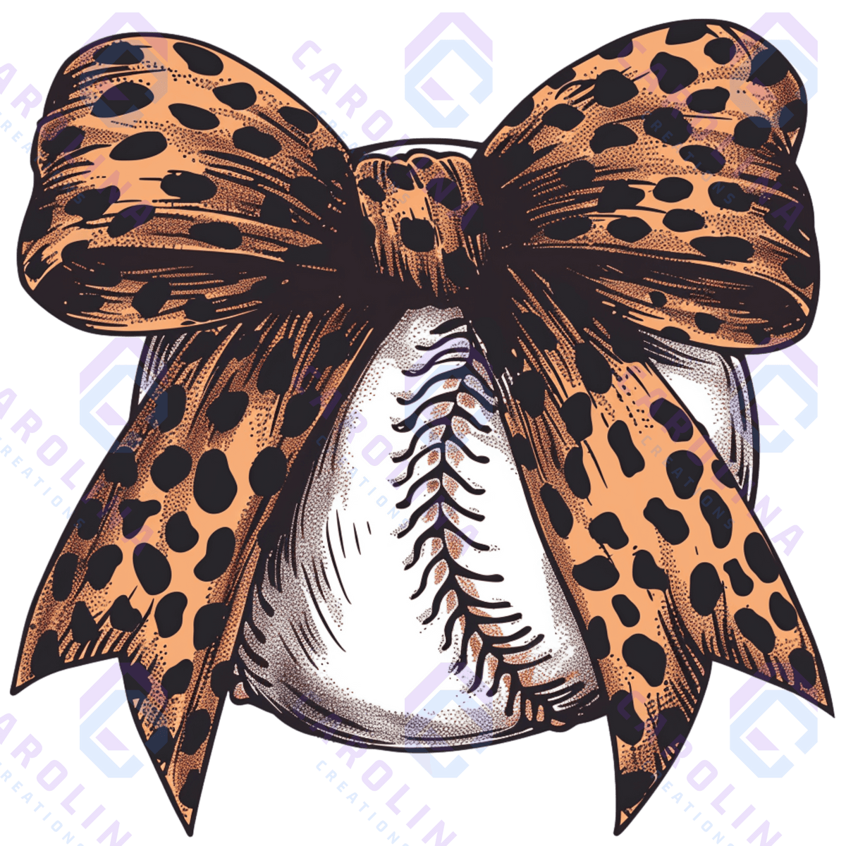 Leopard Baseball Bow