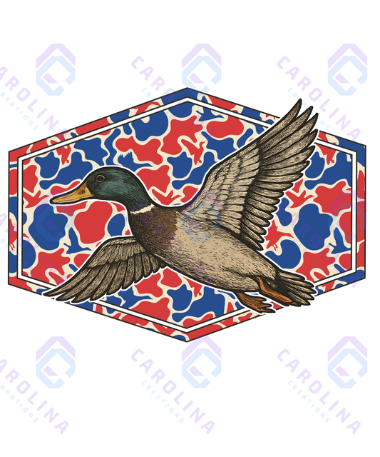 Red White & Blue Duck