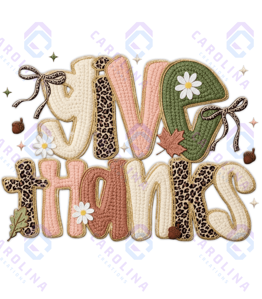 FAUX YARN GIVE THANKS