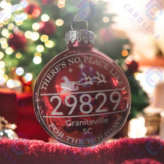 2.5-inch Custom Glass Christmas Ornament
