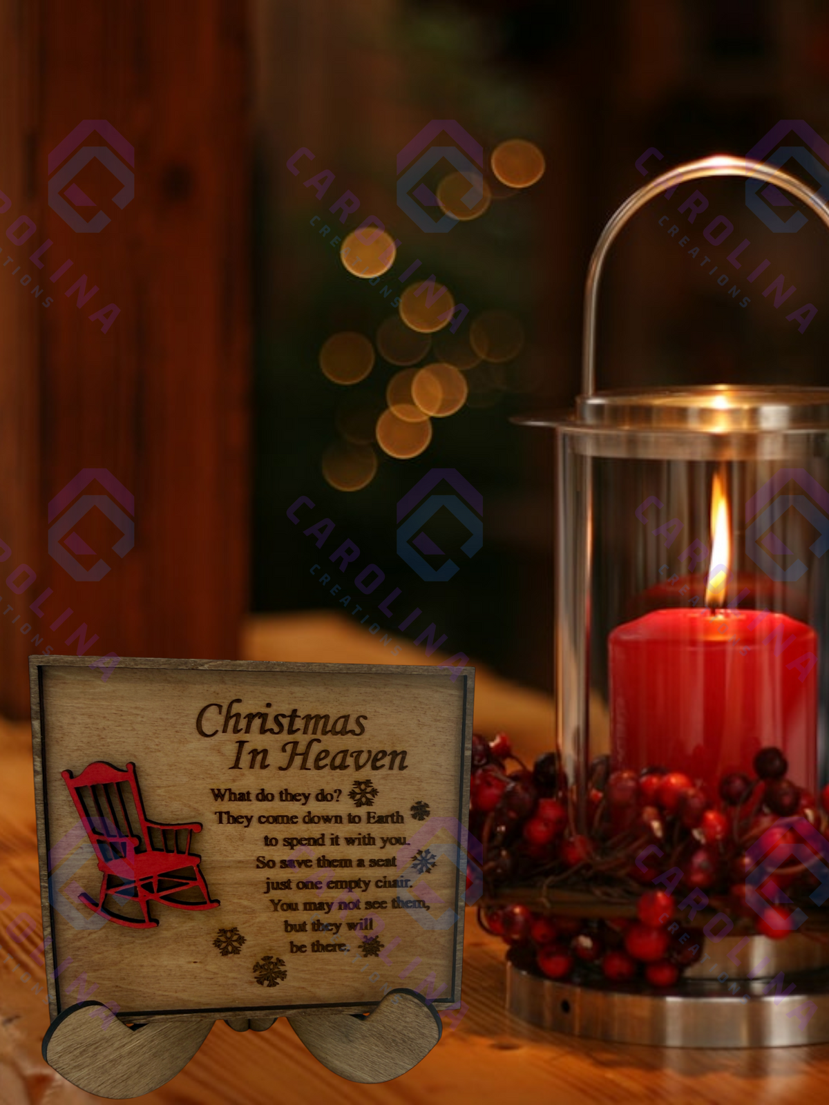 Christmas in Heaven Wooden Sign