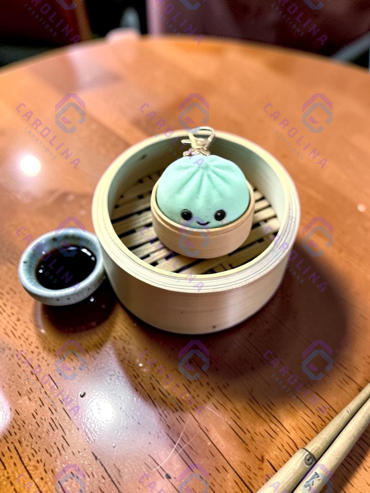 Mini Dumpling Clicker Keychain