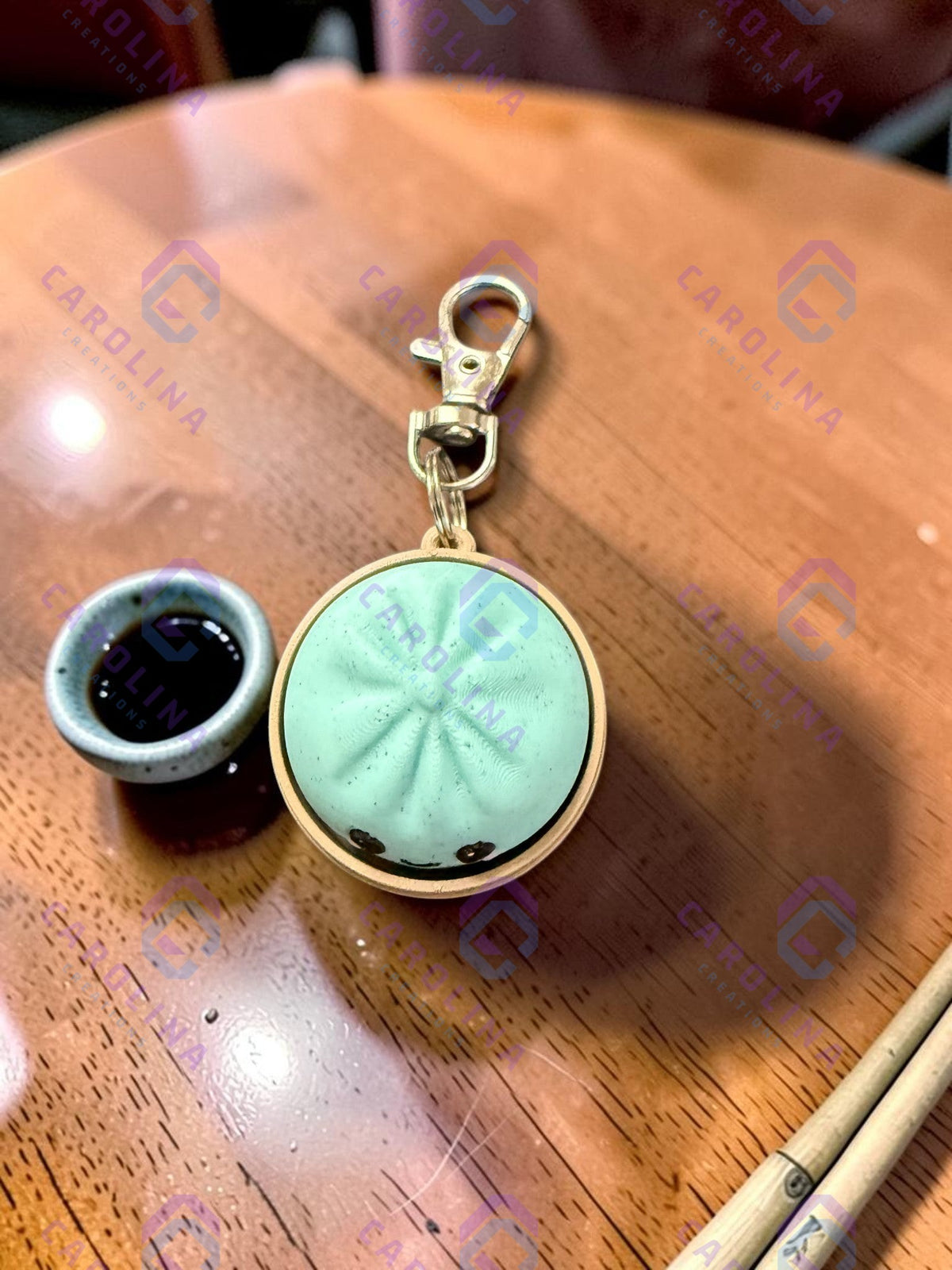 Mini Dumpling Clicker Keychain