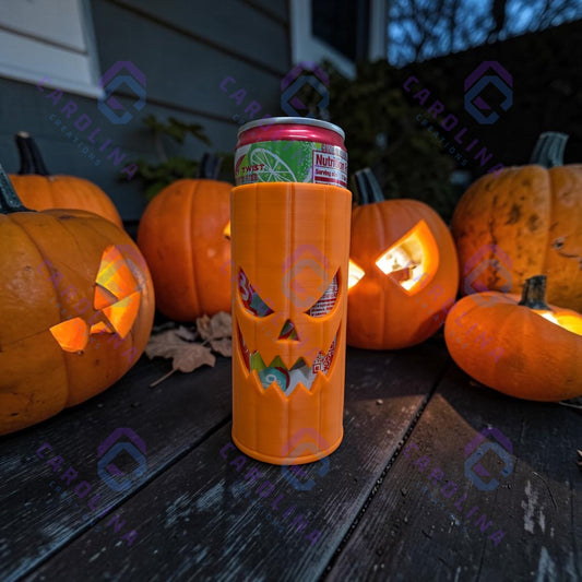 12oz Skinny Pumpkin Can Holder