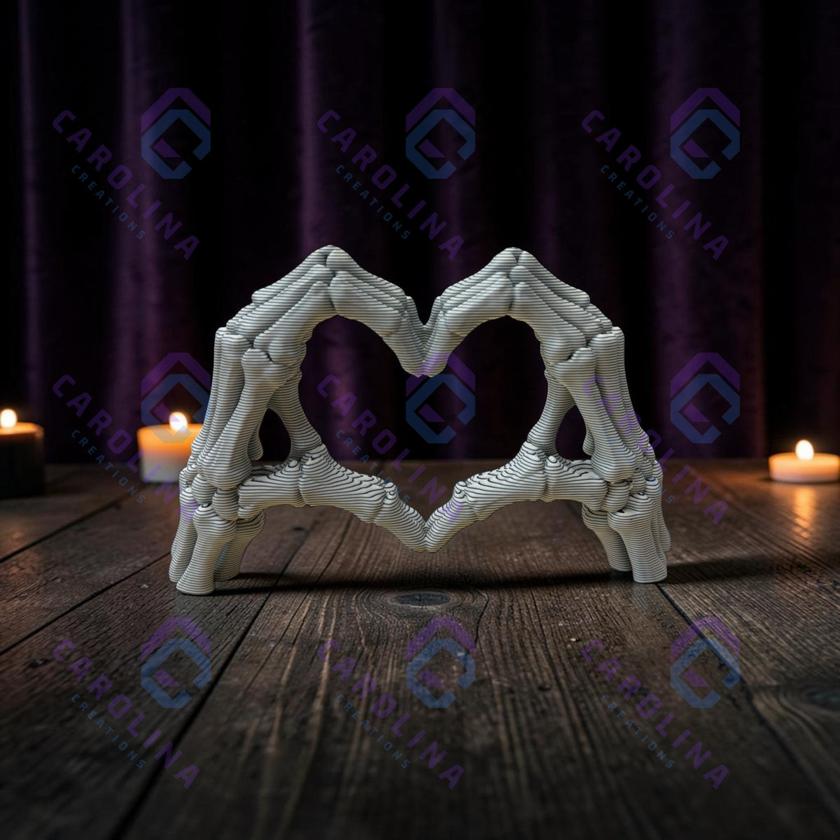 Skelton Heart Hands